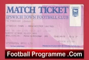 Ipswich Town v Manchester United 1993 – Ticket 1st Premier League Champions