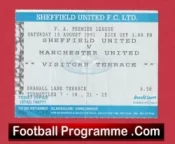 Sheffield United v Manchester United 1992 – Ticket 1st Premier League Champions