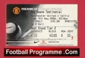 Manchester United Roy Keane Testimonial Football Ticket 2006