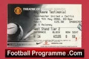 Manchester United Roy Keane Testimonial Football Ticket 2006
