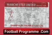 Manchester United v Rotherham United 1988 – Match Ticket