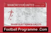 Manchester United v Newcastle United 1989 – Football Ticket