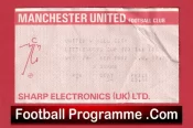 Manchester United v Hull City 1987 – Match Ticket
