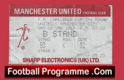 Manchester United v Manchester City 1987 – Match Ticket