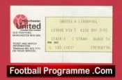 Manchester United v Liverpool 1978 – Football Ticket