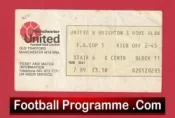 Manchester United v Brighton 1981 – Man Utd FA Cup Ticket