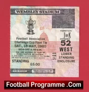 Everton v Manchester United 1985 – Cup Final Match Ticket
