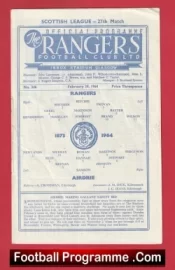 Glasgow Rangers v Airdrieonians Airdrie 1964