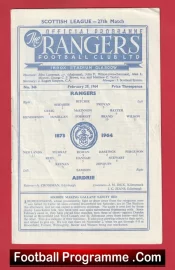 Glasgow Rangers v Airdrieonians Airdrie 1964