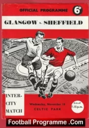 Glasgow v Sheffield 1960 – at Celtic Park Inter City Game