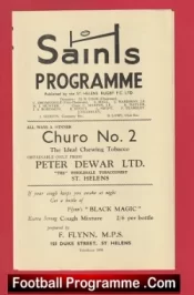 St Helens Rugby v Barrow 1961 – Rugby Programme