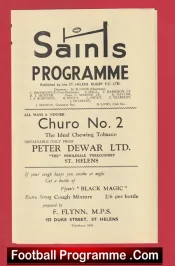 St Helens Rugby v Barrow 1961 – Rugby Programme