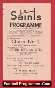  St Helens Rugby v Leigh 1961 - Rugby Programmes Football Programme .COM Football Programmes Memorabilia