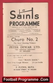 St Helens Rugby v Australia 1960 – Rugby Programmes