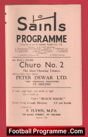 St Helens Rugby v Oldham 1960 – Rugby Programmes