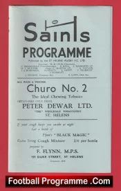 St Helens Rugby v Wigan 1960 – Rugby Programmes