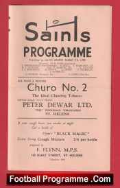  St Helens Rugby v Wakefield Trinity 1960 - Rugby Programmes Football Programme .COM Football Programmes Memorabilia