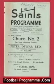 St Helens Rugby v Liverpool City 1960 – Rugby Programme