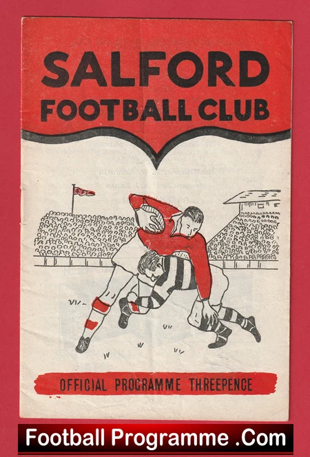 Salford Rugby v Wigan 1959 - Rugby Programmes - Image 2