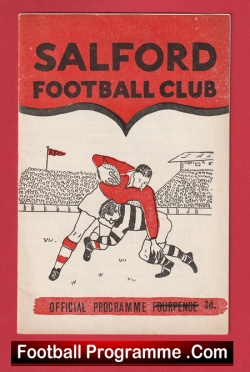  Salford Rugby v Wigan 1959 - Rugby Programmes Football Programme .COM Football Programmes Memorabilia