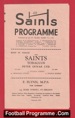  Salford Rugby v Barrow 1958 - Rugby Programme Football Programme .COM Football Programmes Memorabilia