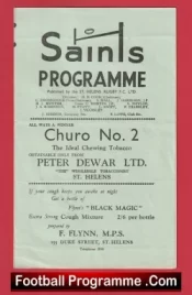 St Helens Rugby v Wigan 1960 – Rugby Programmes
