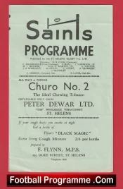 St Helens Rugby v Wigan 1960 – Rugby Programmes