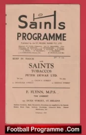 St Helens Rugby v Salford 1954 – Rugby Programmes