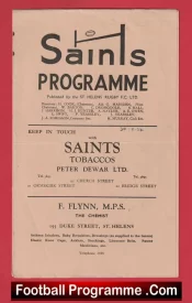 St Helens Rugby v Salford 1954 – Rugby Programmes