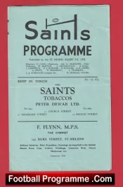 St Helens Rugby v Wigan 1952 – Rugby Programmes