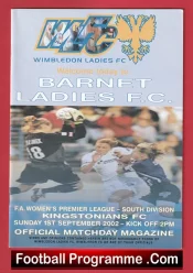 Wimbledon Ladies v Barnet 2002 – Womens Football