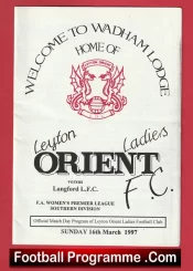 Leyton Orient Ladies v Langford 1997 – Womens Football