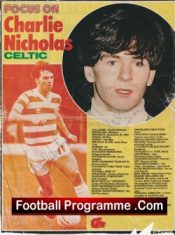  Glasgow Celtic Charlie Nicholas Autograph signed Picture Football Programme .COM Football Programmes Memorabilia