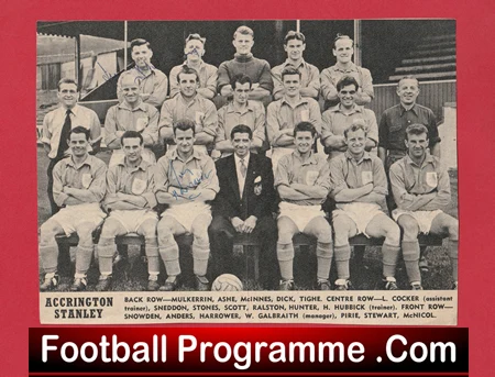 Accrington Stanley Football Club Multi Autographed Signed 1957 - Image 2