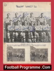Newport County Football Club Multi Autographed Signed 1951 1952