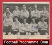 Derby County Football Club Multi Autographed Signed 1951 1952
