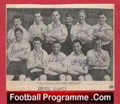 Derby County Football Club Multi Autographed Signed 1951 1952