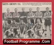 Notts County Football Club Multi Autographed Signed 1955 1956