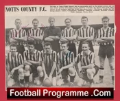 Notts County Football Club Multi Autographed Signed 1955 1956