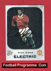 Manchester United Ryan Giggs Autographed Signed Football Card Man Utd