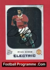 Manchester United Ryan Giggs Autographed Signed Football Card Man Utd