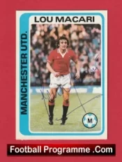 Manchester United Lou Macari Autographed Signed Football Card Man Utd