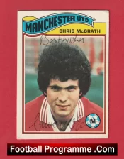 Manchester United Chris McGrath Autographed Signed Football Card Man Utd