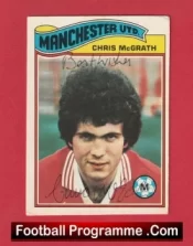 Manchester United Chris McGrath Autographed Signed Football Card Man Utd