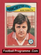 Manchester United Alex Forsyth Autograph Signed Football Card Man Utd
