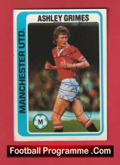 Manchester United Ashley Grimes Autograph Signed Football Card Man Utd