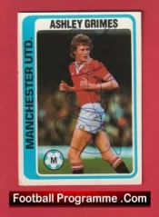 Manchester United Ashley Grimes Autograph Signed Football Card Man Utd