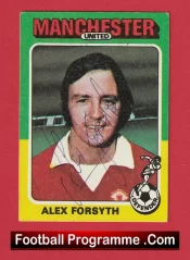 Manchester United Alex Forsyth Autograph Signed Football Card Man Utd