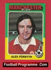 Manchester United Alex Forsyth Autograph Signed Football Card Man Utd