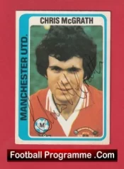 Manchester United Chris McGrath Autographed Signed Football Card Man Utd